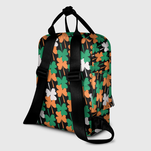Женский рюкзак 3D Клевер в цветах Ирландского флага паттерн - фото 5