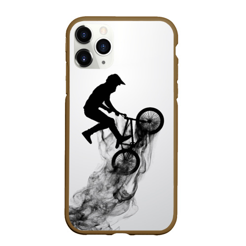 Чехол для iPhone 11 Pro Max матовый Велоспорт BMX Racing, цвет коричневый