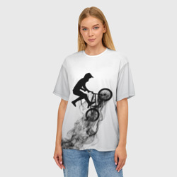 Женская футболка oversize 3D Велоспорт BMX Racing - фото 2