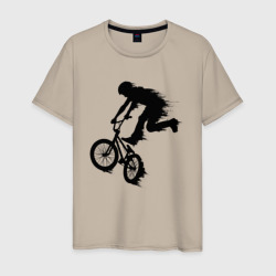 Мужская футболка хлопок Велоспорт BMX Racing. велосипедист