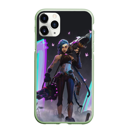 Чехол для iPhone 11 Pro матовый Arcane Jinx League Of Legends, цвет салатовый