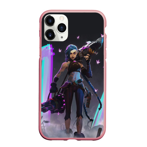 Чехол для iPhone 11 Pro Max матовый Arcane Jinx League Of Legends, цвет баблгам