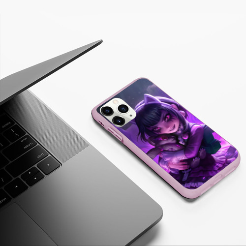 Чехол для iPhone 11 Pro матовый Goth Annie League Of Legends, цвет розовый - фото 5