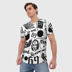 Мужская футболка 3D [6ix9ine] - Pattern - фото 2