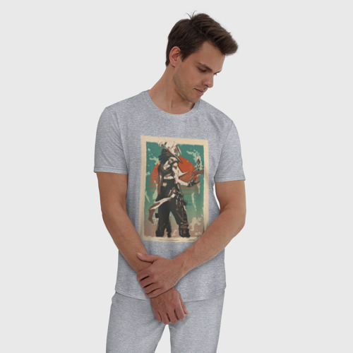 Мужская пижама хлопок Jett art, цвет меланж - фото 3