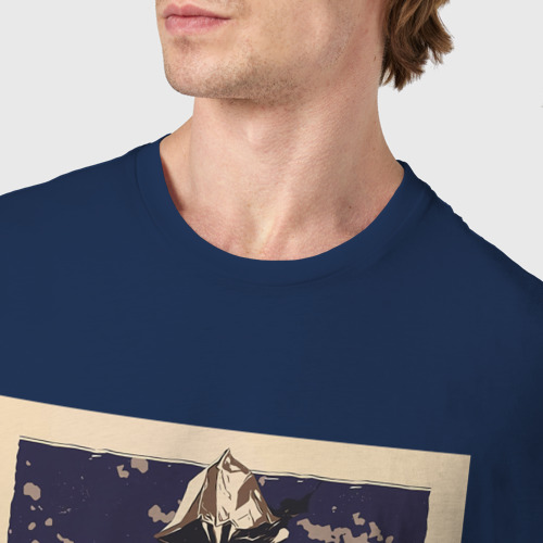 Мужская футболка хлопок Omen art, цвет темно-синий - фото 6
