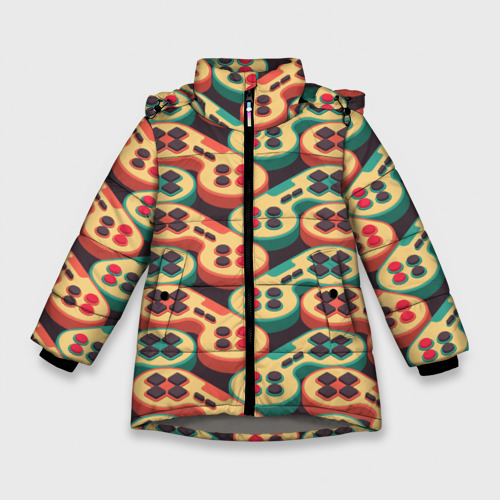 Зимняя куртка для девочек 3D Gamepad`s, цвет светло-серый
