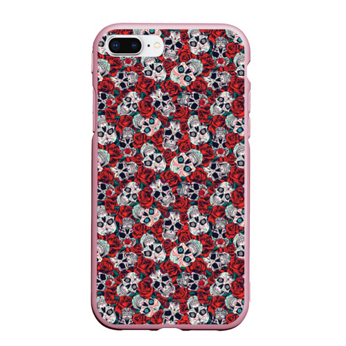 Чехол для iPhone 7Plus/8 Plus матовый Skulls & roses