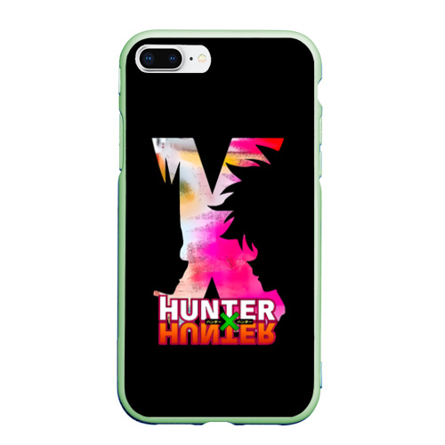 Чехол для iPhone 7Plus/8 Plus матовый Hunter x Hunter - Гон x Киллуа, цвет салатовый
