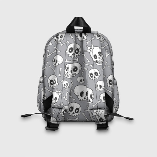 Детский рюкзак 3D с принтом Skulls & bones, вид сзади #2
