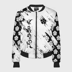 Женский бомбер 3D Чёрный клевер black clover,