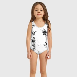 Детский купальник 3D Чёрный клевер black clover,
