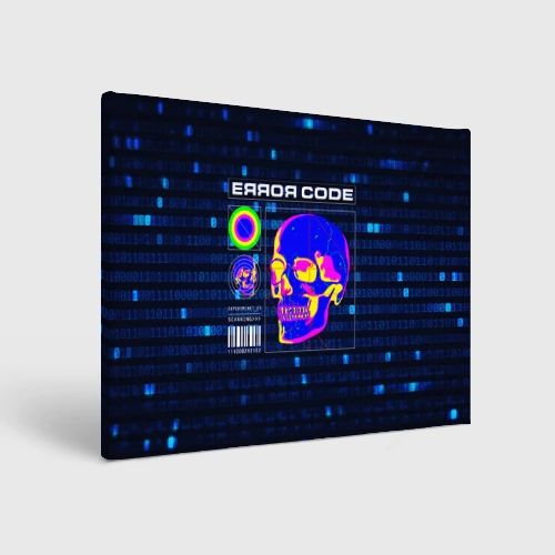 Холст прямоугольный Error code: Hacker Хакер программист