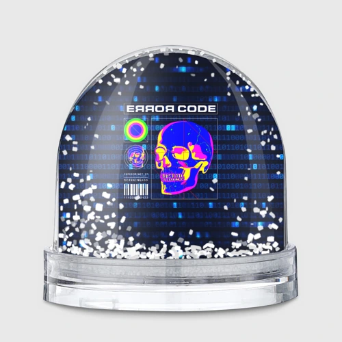 Игрушка Снежный шар Error code: Hacker Хакер программист