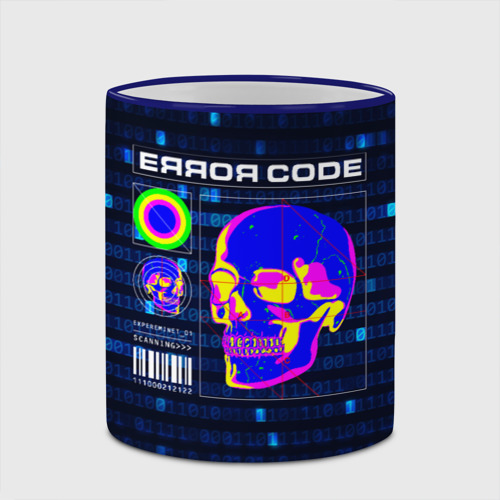 Кружка с полной запечаткой Error code: Hacker Хакер программист, цвет Кант синий - фото 4