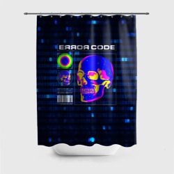Штора 3D для ванной Error code: Hacker Хакер программист