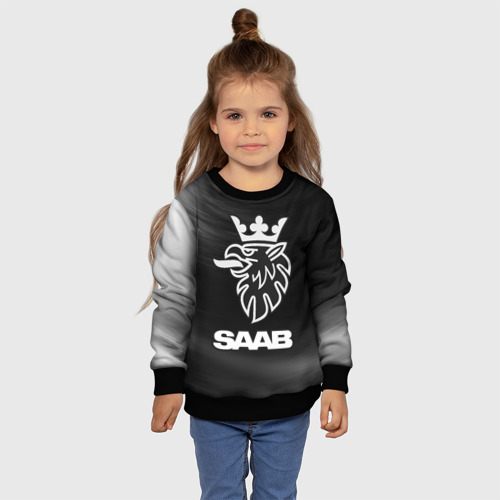 Детский свитшот 3D с принтом SAAB + Звезды, фото #4