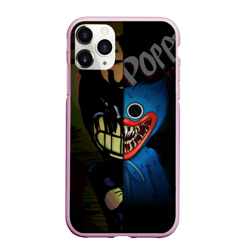 Чехол для iPhone 11 Pro Max матовый Poppy Playtime bendy and the Ink machine, цвет розовый