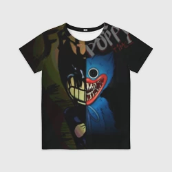 Детская футболка 3D Poppy Playtime bendy and the Ink machine