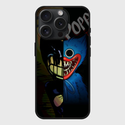 Чехол силиконовый для Apple iPhone 15 Pro матовый Poppy Playtime bendy and the Ink machine