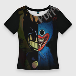 Женская футболка 3D Slim Poppy Playtime bendy and the Ink machine