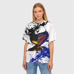 Женская футболка oversize 3D Bendy and the Ink machine Poppy Playtime - фото 2