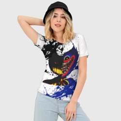 Женская футболка 3D Slim Bendy and the Ink machine Poppy Playtime - фото 2