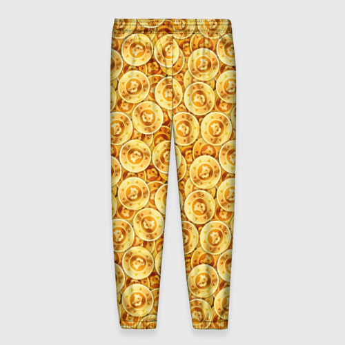 Мужские брюки 3D Золотые Биткоины, цвет 3D печать - фото 2