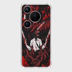Чехол для Huawei Pura 70 Pro Человек бензопила в крови