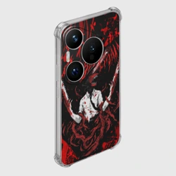 Чехол для Huawei Pura 70 Pro Человек бензопила в крови - фото 2