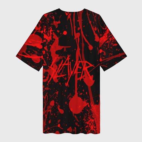 Платье-футболка 3D Человек бензопила в крови, цвет 3D печать - фото 2