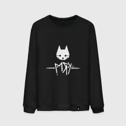 Мужской свитшот хлопок Stray cat game: мяу - meow кот