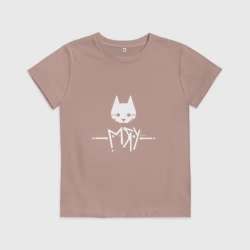 Детская футболка хлопок Stray cat game: мяу - meow кот
