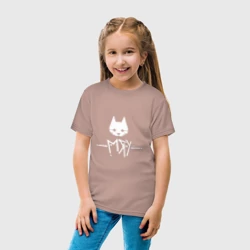 Детская футболка хлопок Stray cat game: мяу - meow кот - фото 2