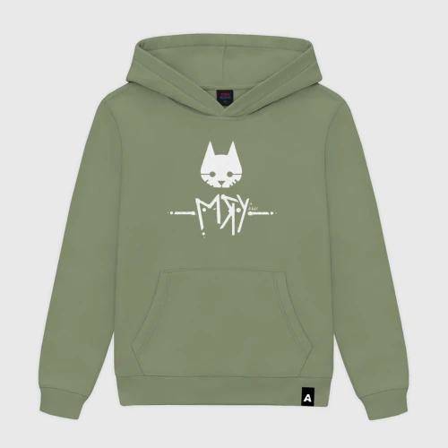 Мужская толстовка хлопок Stray cat game: мяу - meow кот