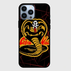 Чехол для iPhone 13 Pro Max Кобра кай и красный узор