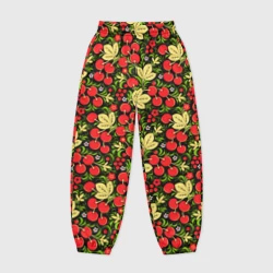Женские джоггеры оверсайз 3D Черешни хохлома