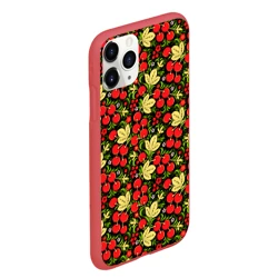 Чехол для iPhone 11 Pro Max матовый Черешни хохлома - фото 2