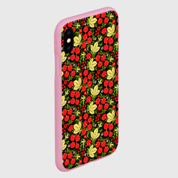 Чехол для iPhone XS Max матовый Черешни хохлома - фото 2
