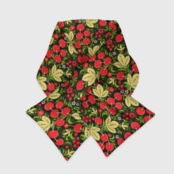 Шарф-пуховик 3D Черешни хохлома