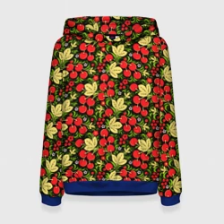 Женская толстовка 3D Черешни хохлома