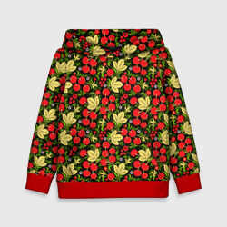 Детская толстовка 3D Черешни хохлома
