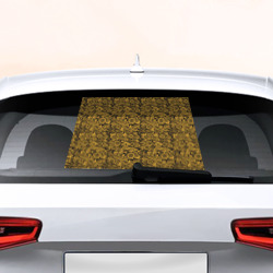 Наклейка на авто - для заднего стекла Золотые Цветы хохлома