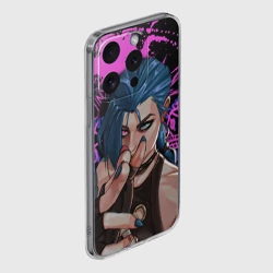 Чехол для iPhone 15 Pro силиконовый с защитой камеры Arcane League Of Legends Jinx Паудер - фото 2