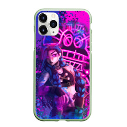 Чехол для iPhone 11 Pro матовый League Of Legends Arcane Джинкс неоновая краска