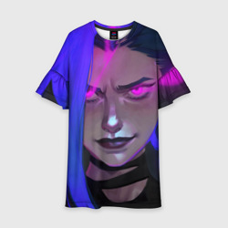 Детское платье 3D League Of Legends Arcane Джинкс Jinx Powder