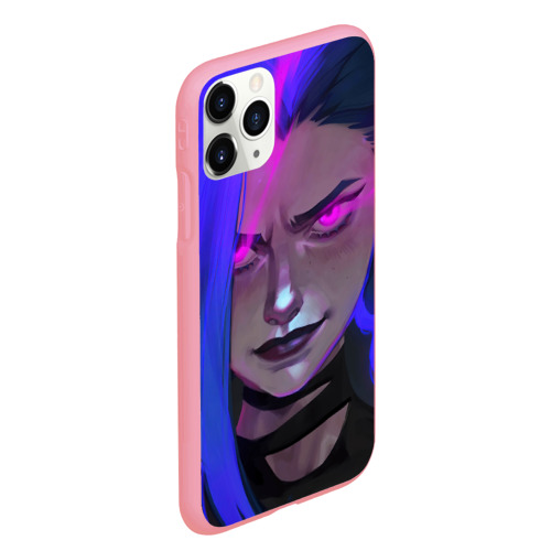 Чехол для iPhone 11 Pro Max матовый League Of Legends Arcane Джинкс Jinx Powder, цвет баблгам - фото 3