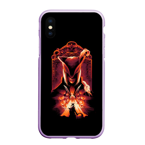 Чехол для iPhone XS Max матовый Лицом к лицу Бладборн, цвет сиреневый