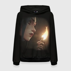 Женская толстовка 3D Arcane - League Of Legends Jinx с огнем