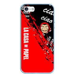 Чехол для iPhone 5/5S матовый La Casa de Papel bum bum ciao